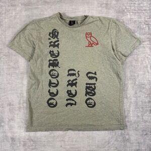 OVO October's Very Own Shirt Mens Large Gray Skeleton Dice Graphic Streetwear